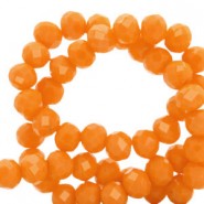 Top Facet kralen 3x2mm disc Tangy orange-pearl shine coating